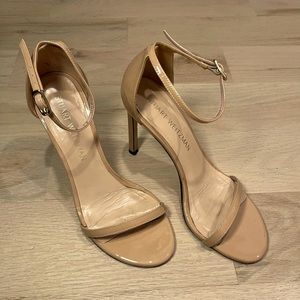 Stuart Weitzman Nudist Heel size 6.5 in tan